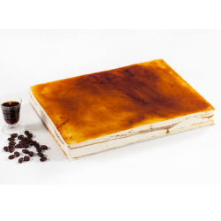 Tarta plancha de café y orujo