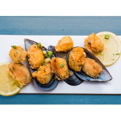 Mejillones en tempura